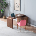 Современный домашний компьютерный стол в скандинавском стиле, простой стол для спальни, офиса, учебы, эргономика, вогнутый дугообразный круглый стол, угол